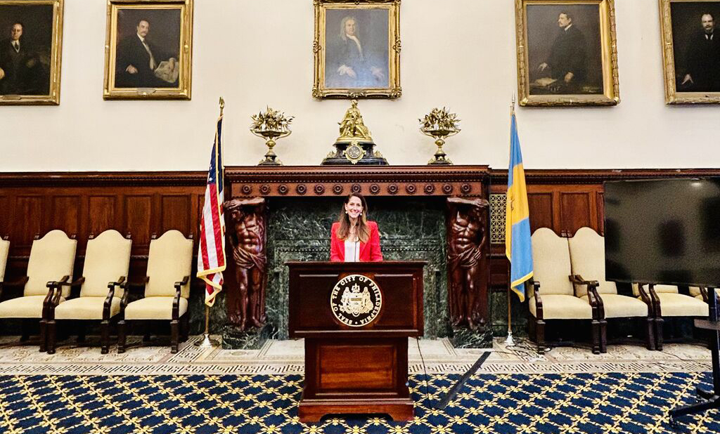 Audrey Greenberg at Philadelphia City Hall